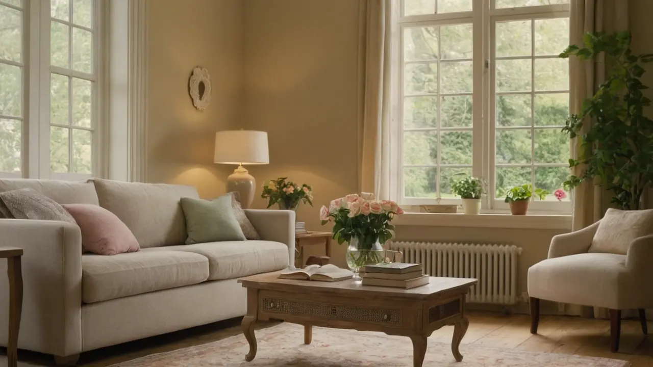 Hier ist eine mögliche Antwort:Ein gemütlicher Raum, sanft beleuchtet. (Un salón acogedor, suavemente iluminado.)