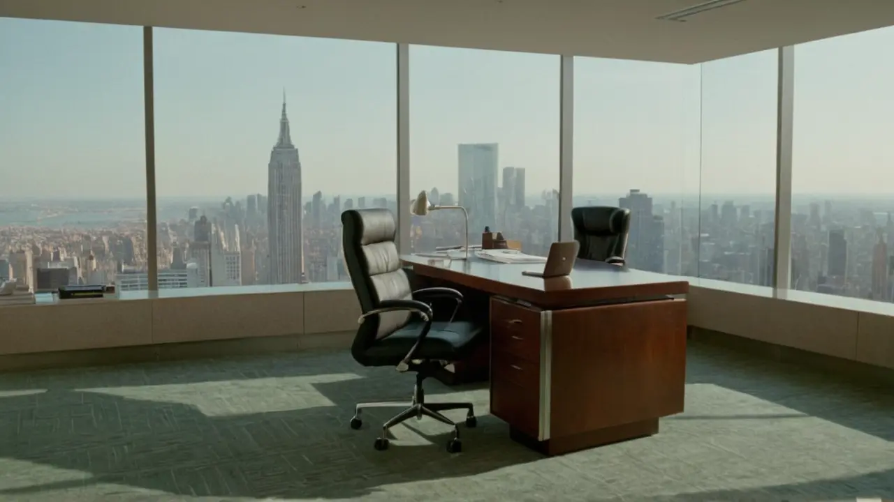 Hier ist eine Option:Moderne Büro, Licht, Schatten, Stadt