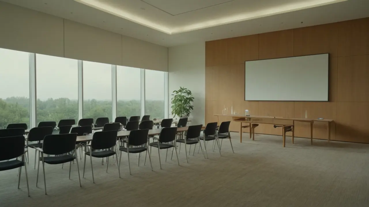 Hier ist eine kurze, prägnante Antwort:Ein ruhiger, geschäftiger Konferenzraum