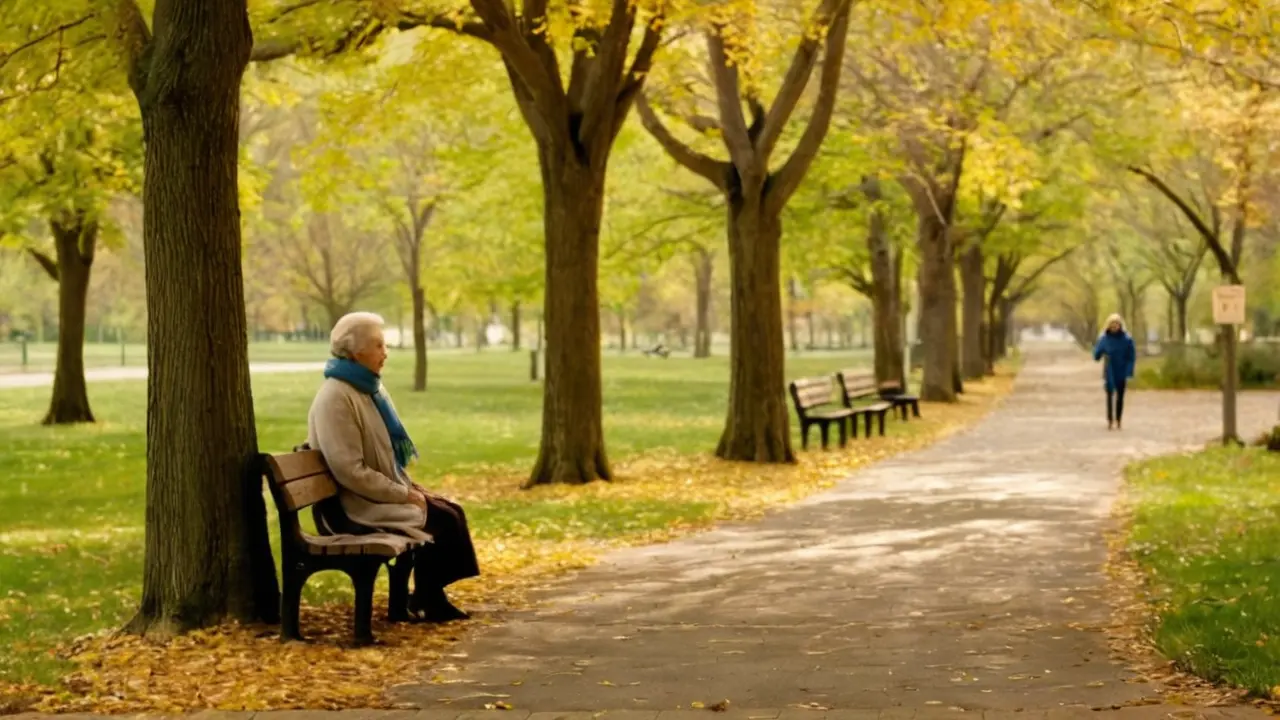 Hier ist ein Vorschlag:Ruhe, Bäume, Park, sanftes Licht. (Tranquilidad, árboles, parque, luz suave)